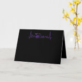 Spin Geschenk | Grappige Hartslaglijn Halloween Kaart (Gele Bloem)