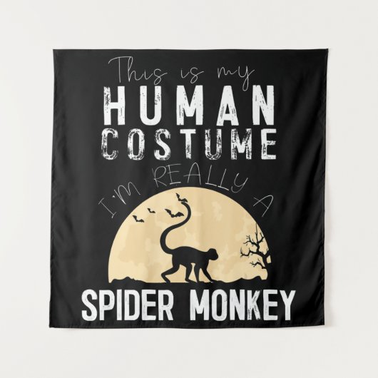 Spin Geschenk | Halloween Menselijk Kostuum Spin Wandkleed (Voorkant)