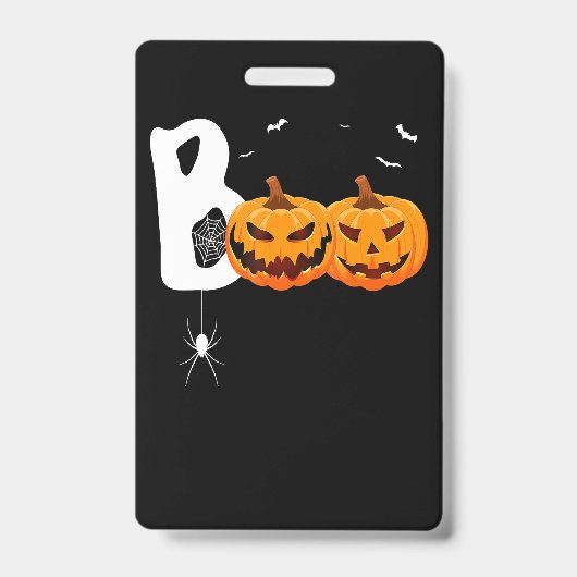 Spin Geschenk | Halloween Pompoenen Spin Badge (Voorzijde)