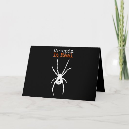 Spin Grappige Halloween Kostuum - Creepin Het Echt Kaart (Voorkant)