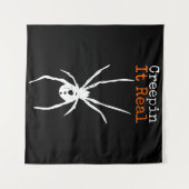 Spin Grappige Halloween Kostuum - Creepin It Real Wandkleed (Voorkant (horizontaal))