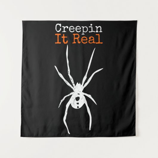 Spin Grappige Halloween Kostuum - Creepin It Real Wandkleed (Voorkant)