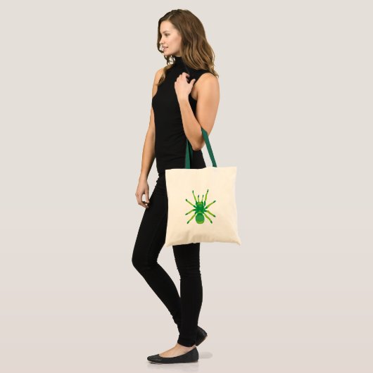 Spin (groen) tote bag (Voorkant (model))