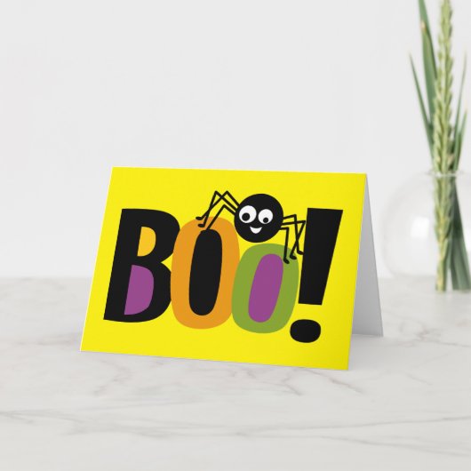 Spin Halloween BOO Bedankkaart (Voorkant)