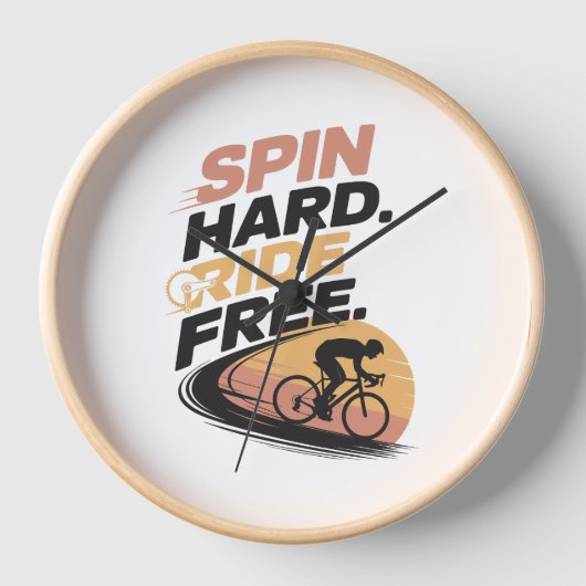 Spin Hard Ride Gratis Fietsen T-shirt (Voorkant)