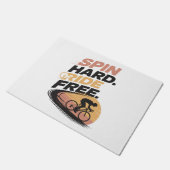 Spin Hard Ride Gratis Fietsen T-shirt Deurmat (Schuin)