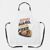 Spin Hard Ride Gratis Fietsen T-shirt Schort (Voorkant)