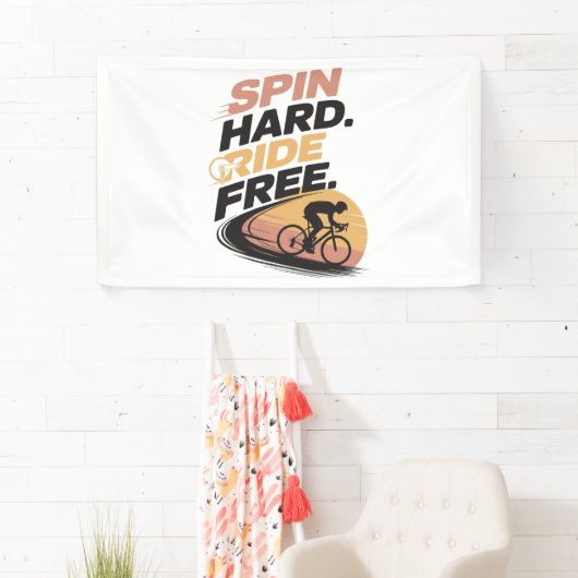 Spin Hard Ride Gratis Fietsen T-shirt Spandoek (Insitu)