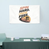 Spin Hard Ride Gratis Fietsen T-shirt Spandoek (Beurs)