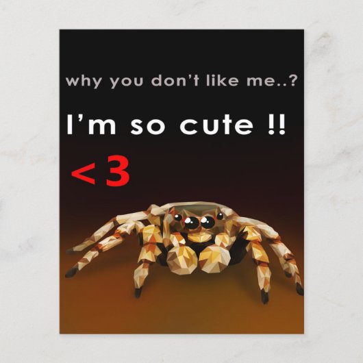Spin, ik ben zo stom | Spider Lover Gift Flyer (Voorkant)