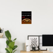 Spin, ik ben zo stom | Spider Lover Gift Poster (Thuiskantoor)