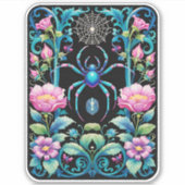 Spin in de bloementuin sticker (Voorkant)