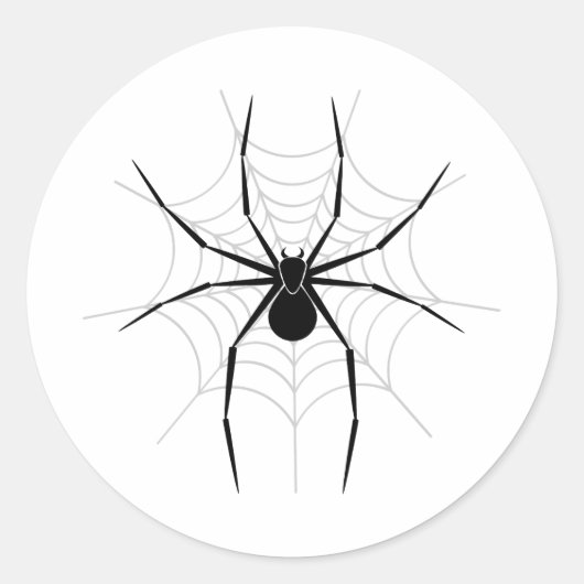Spin in een Web Ronde Sticker (Voorkant)