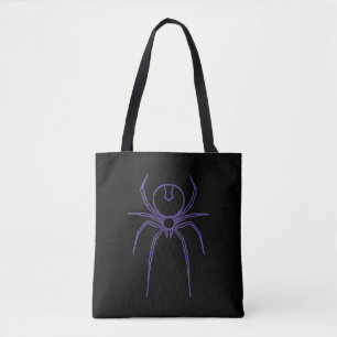 Spin in Paars en Zwart Tote Bag