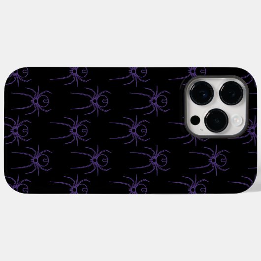 Spin in Paarse en zwart Case-Mate iPhone Case (Achterkant (horizontaal))