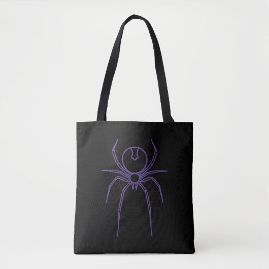 Spin in Paarse en zwart Tote Bag (Voorkant)