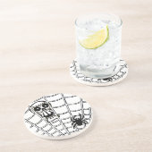 Spin in Web met Onderzetter van de schedel (Zijkant)