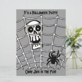 Spin in Web met Skull Kaart (Staand voorkant)