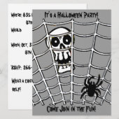 Spin in Web met Skull Kaart (Voorkant / Achterkant)