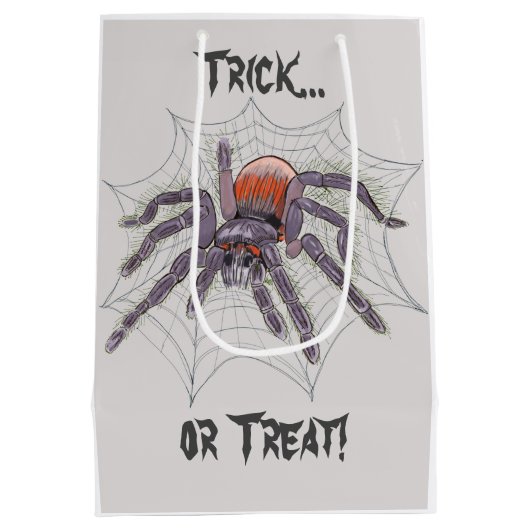 Spin in Web voor Halloween Fun en Creepy Medium Cadeauzakje (Achterkant)