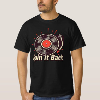 Spin It Back - een platenspeler T-shirt