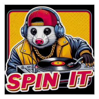 SPIN IT-OPOSSUM DJ 3 PERFECT POSTER