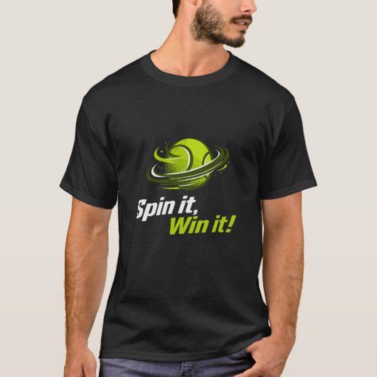Spin It Win It padel Ball Planet Sports T-shirt (Voorkant)