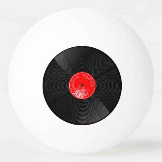 Spin je spel met Retro Vibes - Vinyl Record Pingpongbal (Voorkant)