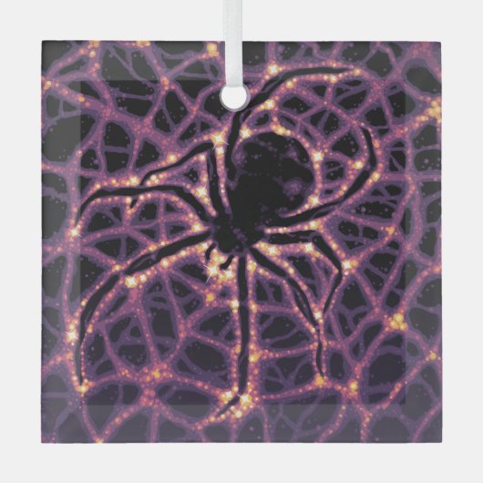 Spin Kosmisch Web, Halloween Galaxy of Horrors Glas Ornament (Voorkant)