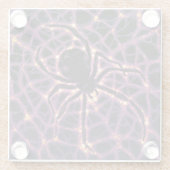 Spin Kosmisch Web, Halloween Stelsel van Verschrik Glazen Onderzetter (Achterkant)