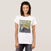 Spin met Arachnofobie Vrouwen Grappig T-shirt (Voorkant volledig)