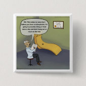 Spin met Arachofobie in therapie Vierkante Button 5,1 Cm (Voorkant)