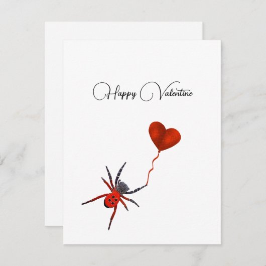 Spin met ballon feestdagenkaart (Voorkant / Achterkant)