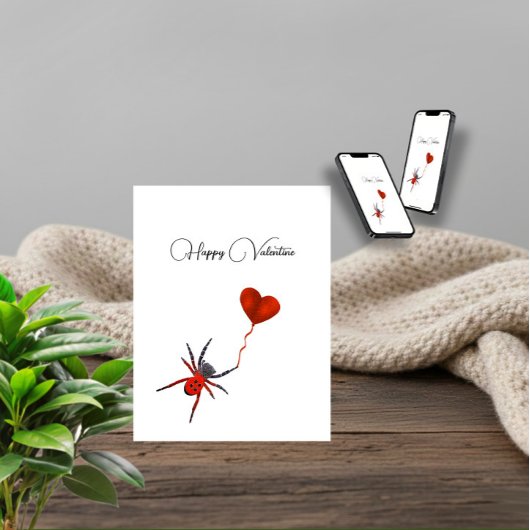 Spin met ballon feestdagenkaart