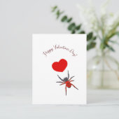 Spin met hart feestdagenkaart (Staand voorkant)