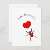 Spin met hart feestdagenkaart (Voorkant / Achterkant)