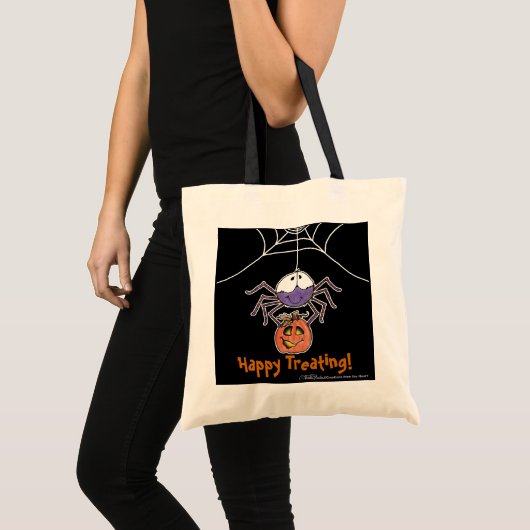 Spin met Jack-O-Lantern Tote Bag (Voorkant (product))