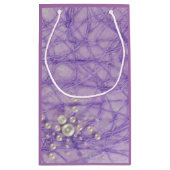 Spin met parels op Paars abstract patroon Klein Klein Cadeauzakje (Achterkant)