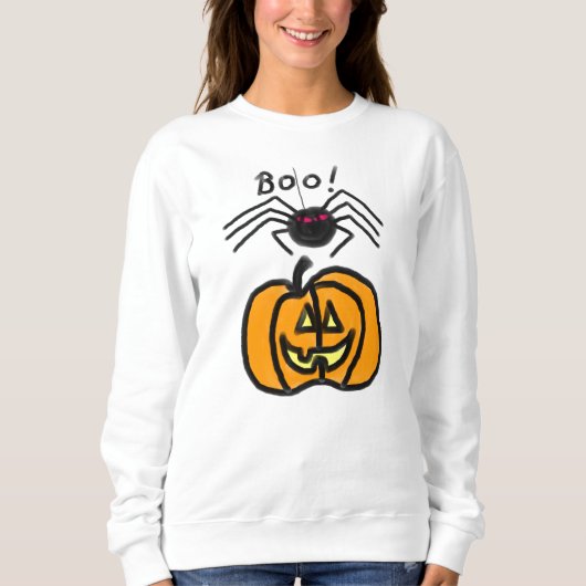 Spin met pomkin Halloween Sweatshirt (Voorkant)