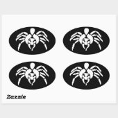 Spin met Venom op Fang Ovale Sticker (Vel)