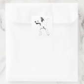 Spin Move Pup Vierkante Sticker (Tas)