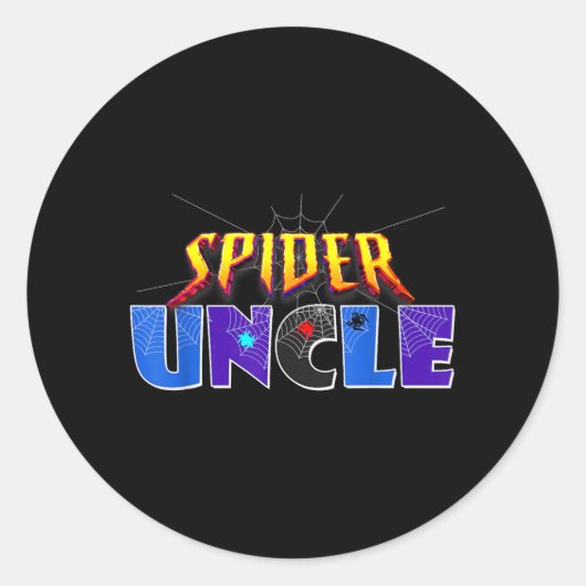 Spin Oom Design Vaderdag Matching Familie Ronde Sticker (Voorkant)