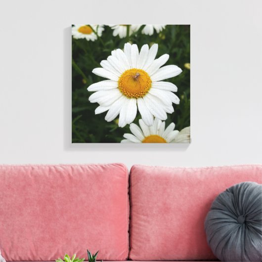Spin op Daisy Canvas Afdruk (Insitu (Woonkamer))