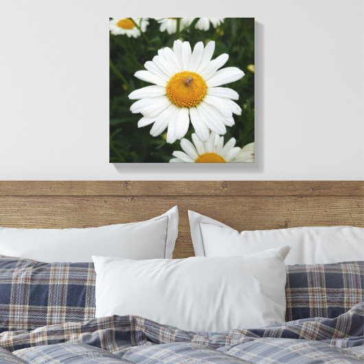 Spin op Daisy Canvas Afdruk (Insitu (Slaapkamer))