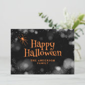 Spin op het web Happy Halloween Kaart (Staand voorkant)