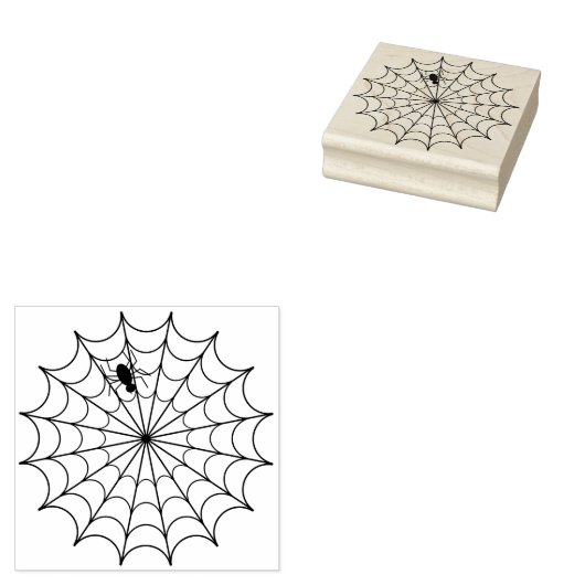 Spin op spinnenweb stempel (Gestempeld)