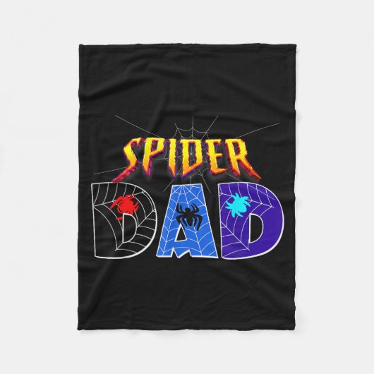 Spin Papa Design Vaderdag Matchende Familie Fleece Deken (Voorkant)