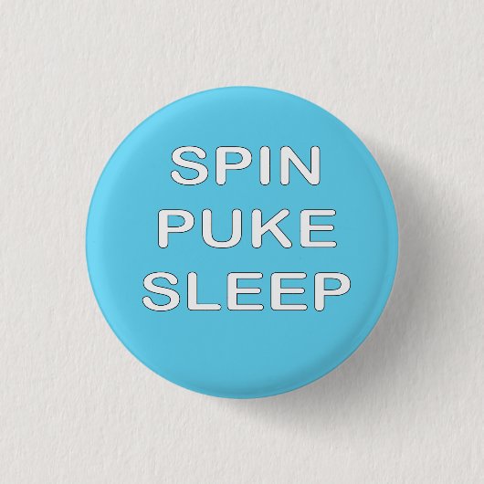 Spin puke slaapbadge ronde button 3,2 cm (Voorkant)