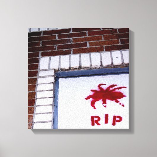 spin r.i.p. stencil canvas afdruk (Voorkant)