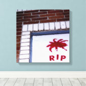 spin r.i.p. stencil canvas afdruk (Insitu (Houten vloer))
